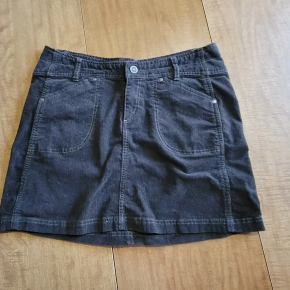 Kuhl Size 10 Skirt Brown Corduroy Length 16.5 - Picture 5 of 6